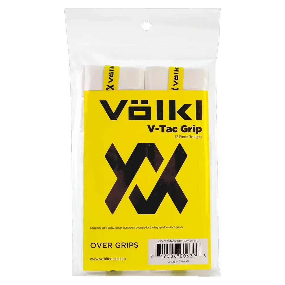 V-Tac Tennis Overgrip 12 Pack White - Kings Dr
