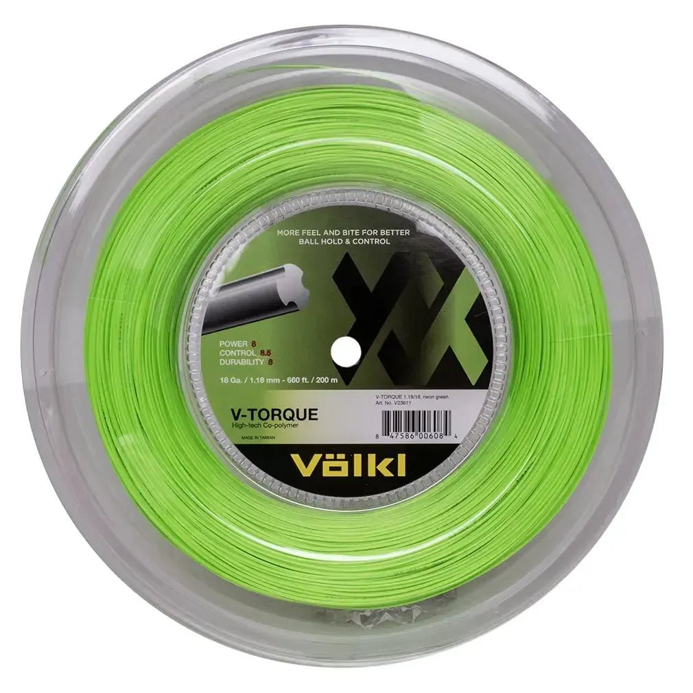 V-Torque 18G Tennis String Reel Neon Green - Kings Dr