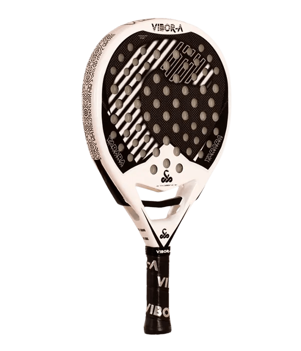 VIBOR-A Black Mamba Yarara Pro White 2.0 2026 Padel Racket - Kings Dr