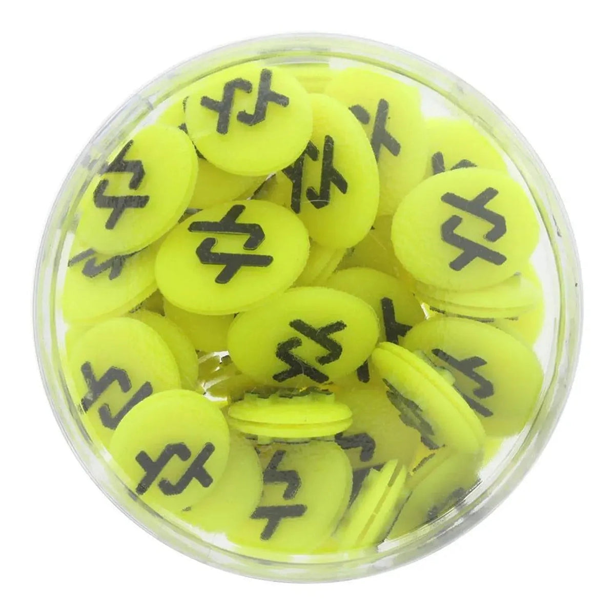 Vibrastops Tennis Dampeners 48 Piece Neon Yellow and Black - Kings Dr