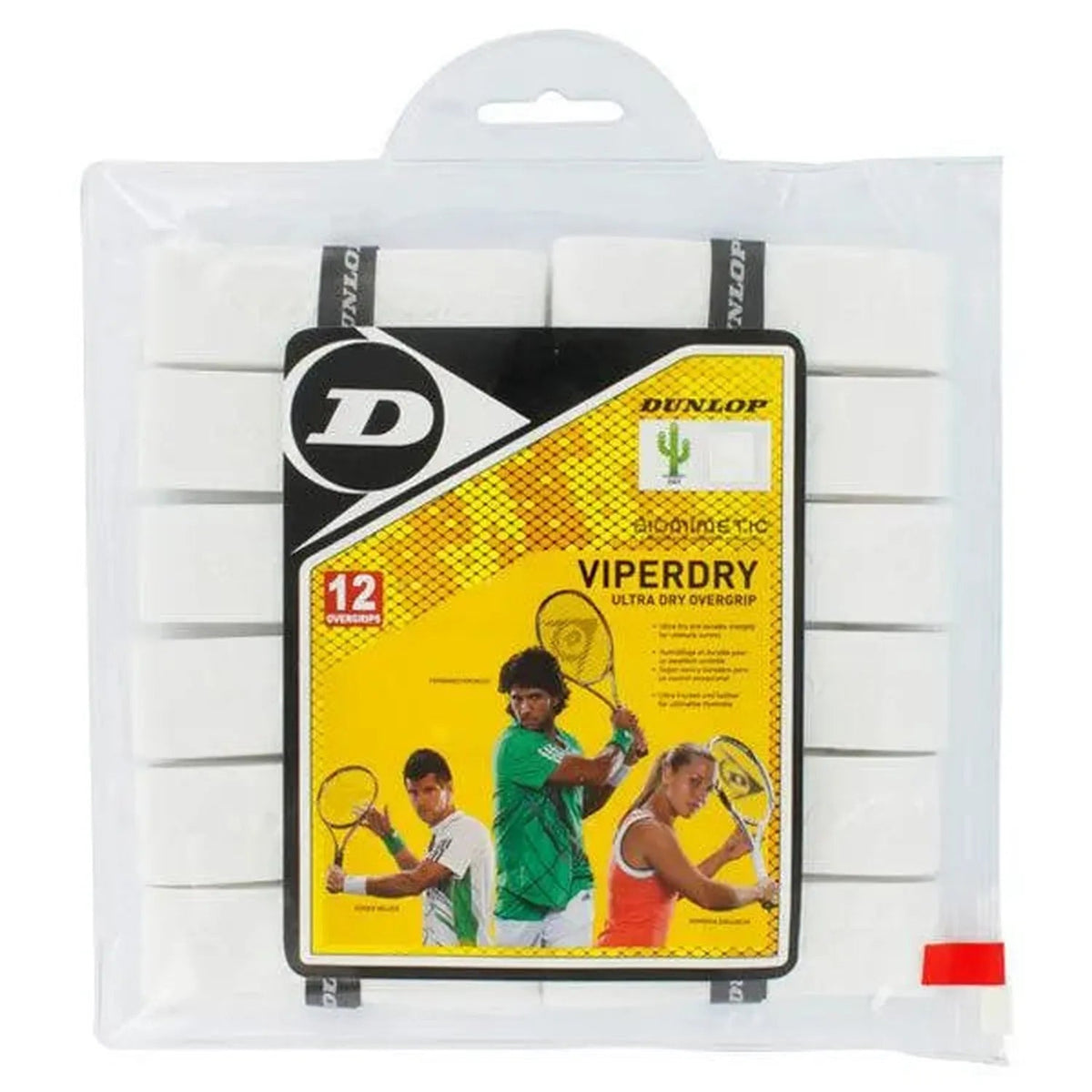 Viperdry White 12 Pack Ultra Dry Tennis Overgrip - Kings Dr