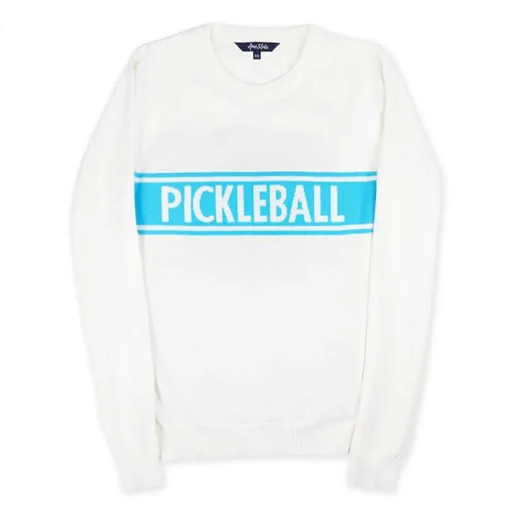 Women's Club Sport Pickleball Sweater White and Light Blue - Kings Dr