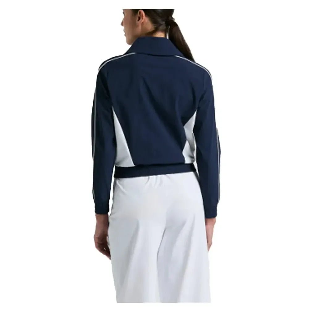 Women's Color Block 1/4 Zip Tennis Top Black Iris - Kings Dr