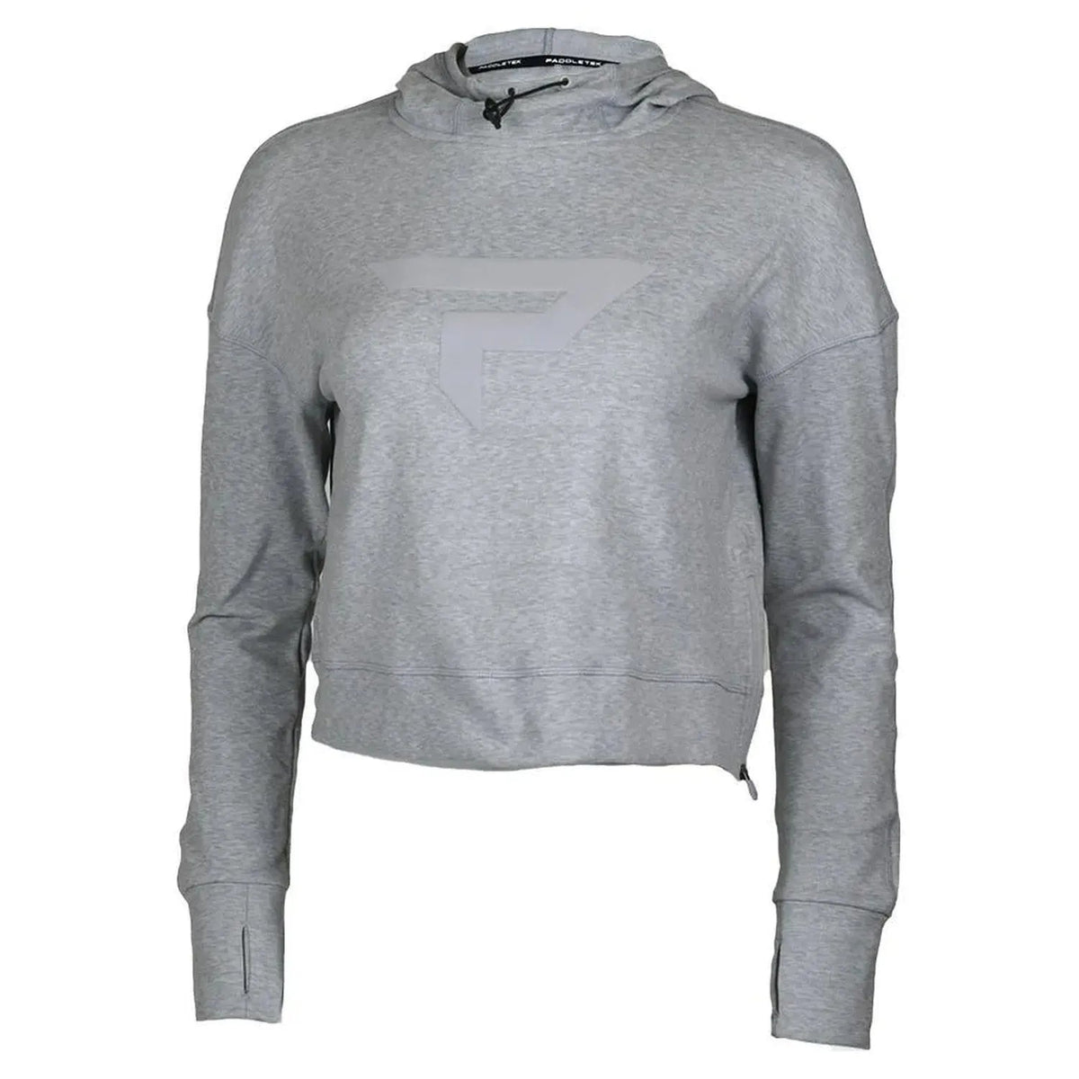 Womens Cropped Fleece Hoodie Glacier Gray - Kings Dr