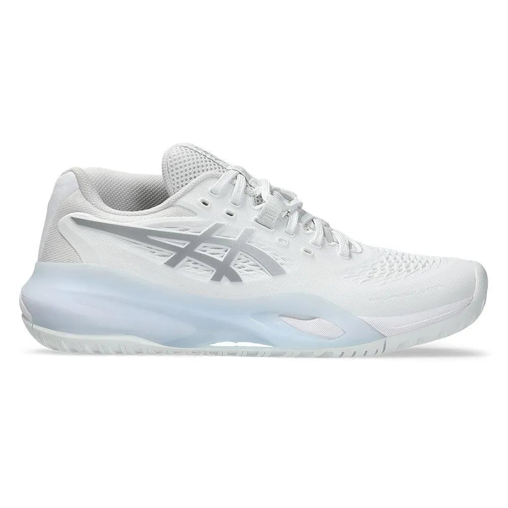 Women's GEL-Resolution X Tennis Shoes White and Pure Silver - Kings Dr