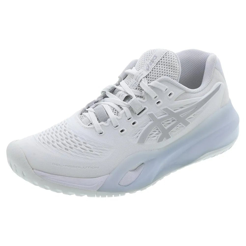 Women's GEL-Resolution X Tennis Shoes White and Pure Silver - Kings Dr