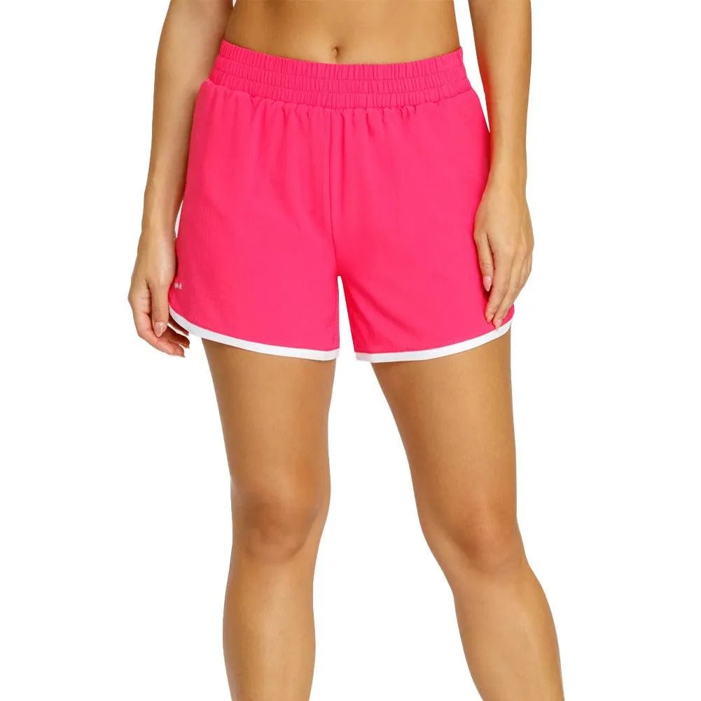 Women's Heath Tennis Shorts with Briefs Vivid Pink - Kings Dr