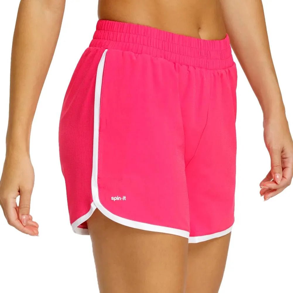 Women's Heath Tennis Shorts with Briefs Vivid Pink - Kings Dr