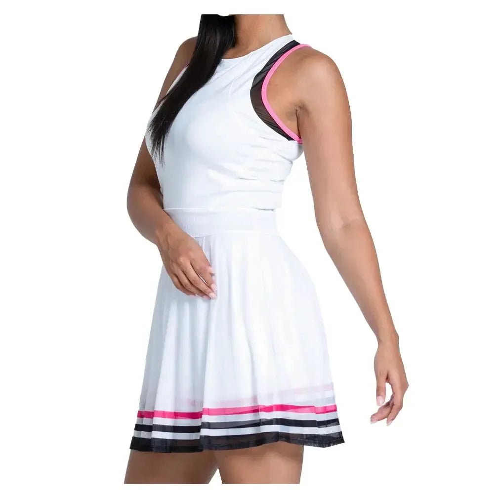 Women's Kinetic Energy Tennis Dress White and Black - Kings Dr