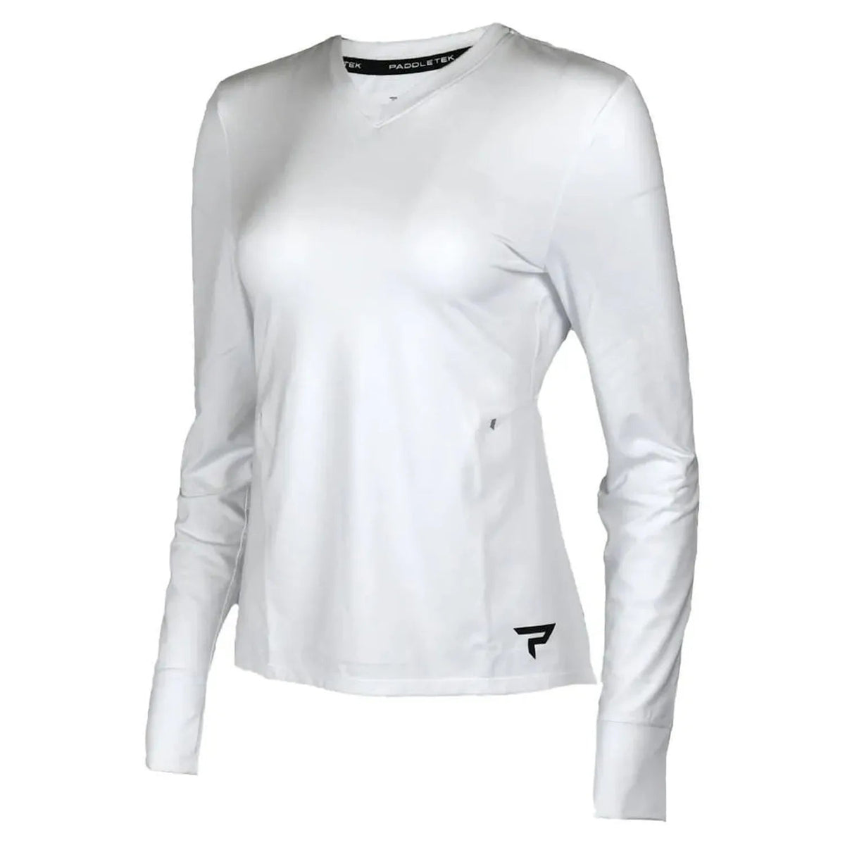 Womens Long Sleeve Performance Top White and Black - Kings Dr