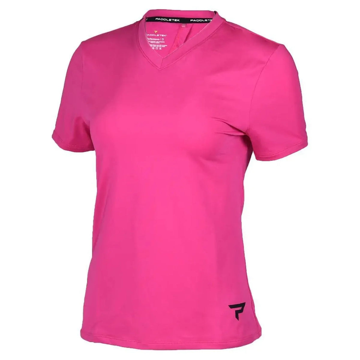 Womens Short Sleeve Performance Tennis Top Fuchsia and Sleet - Kings Dr