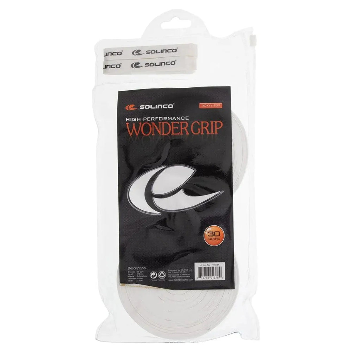 Wonder Tacky Tennis Over Grip White 30 Pack - Kings Dr