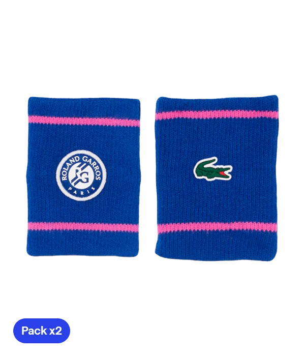 Wristbands Lacoste Roland Garros Azul Marino (Pack x2) 2025 - Kings Dr