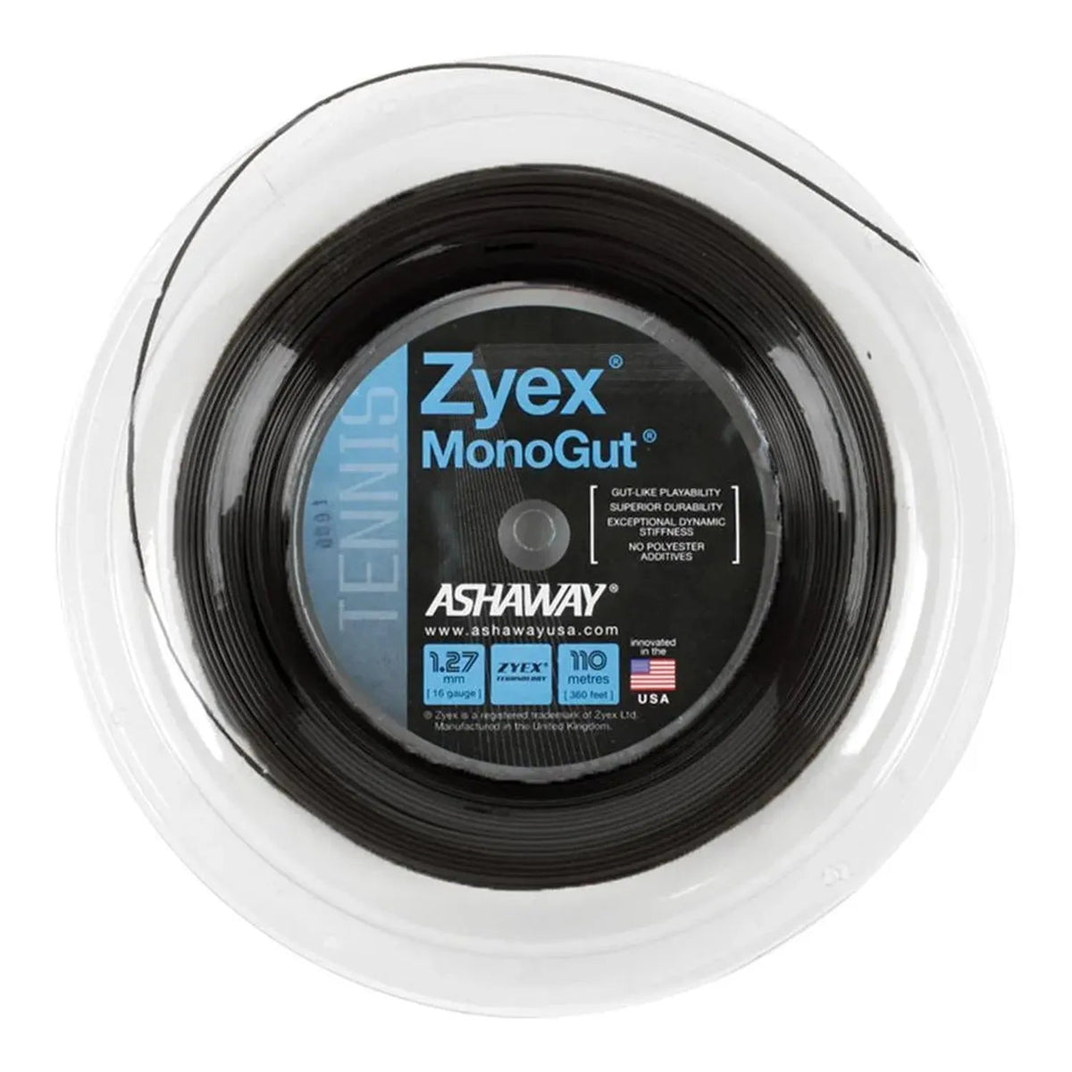 Zyex MonoGut 1.27/16G Tennis String Reel Black - Kings Dr